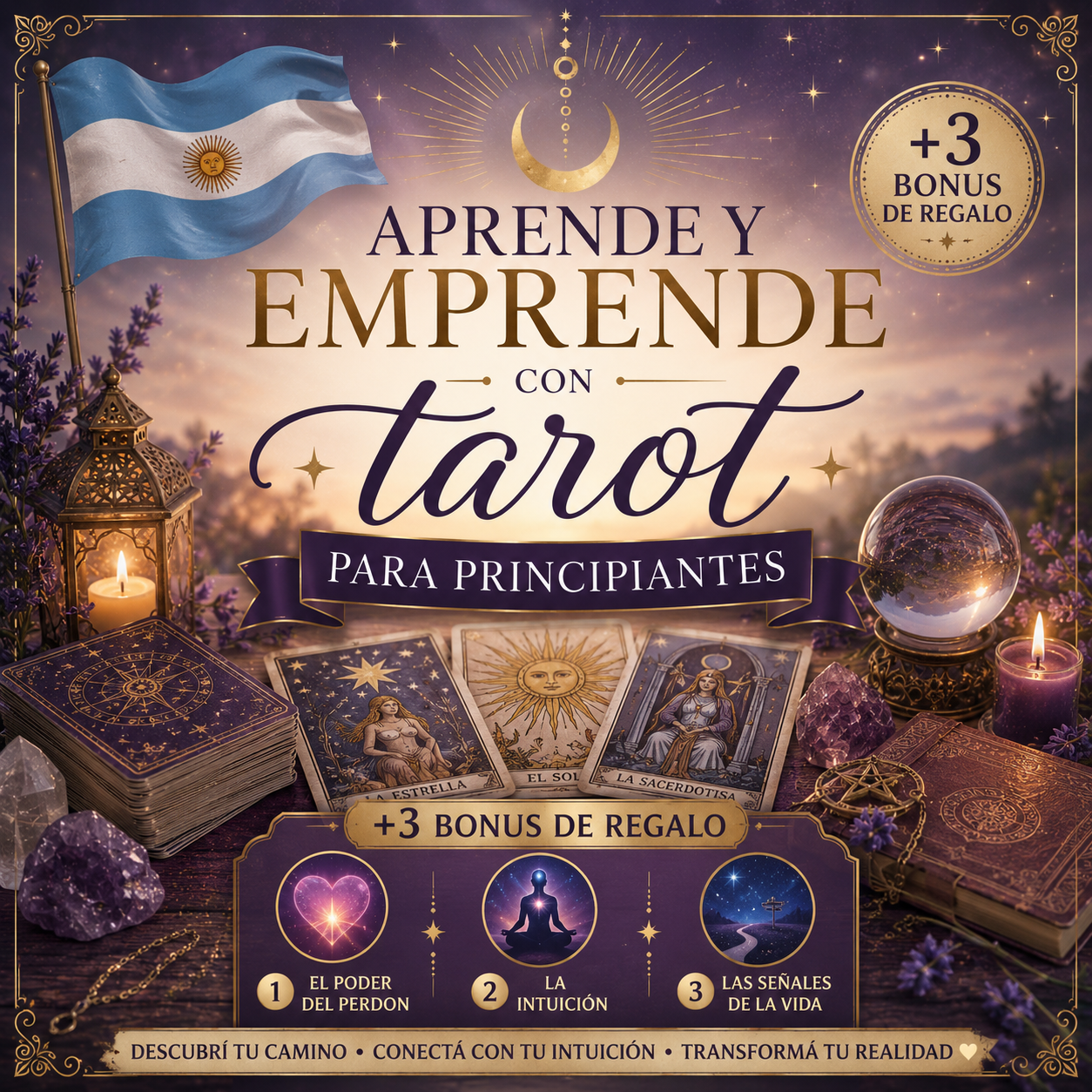 Aprende y Emprende tarot + 3 bonus de regalo